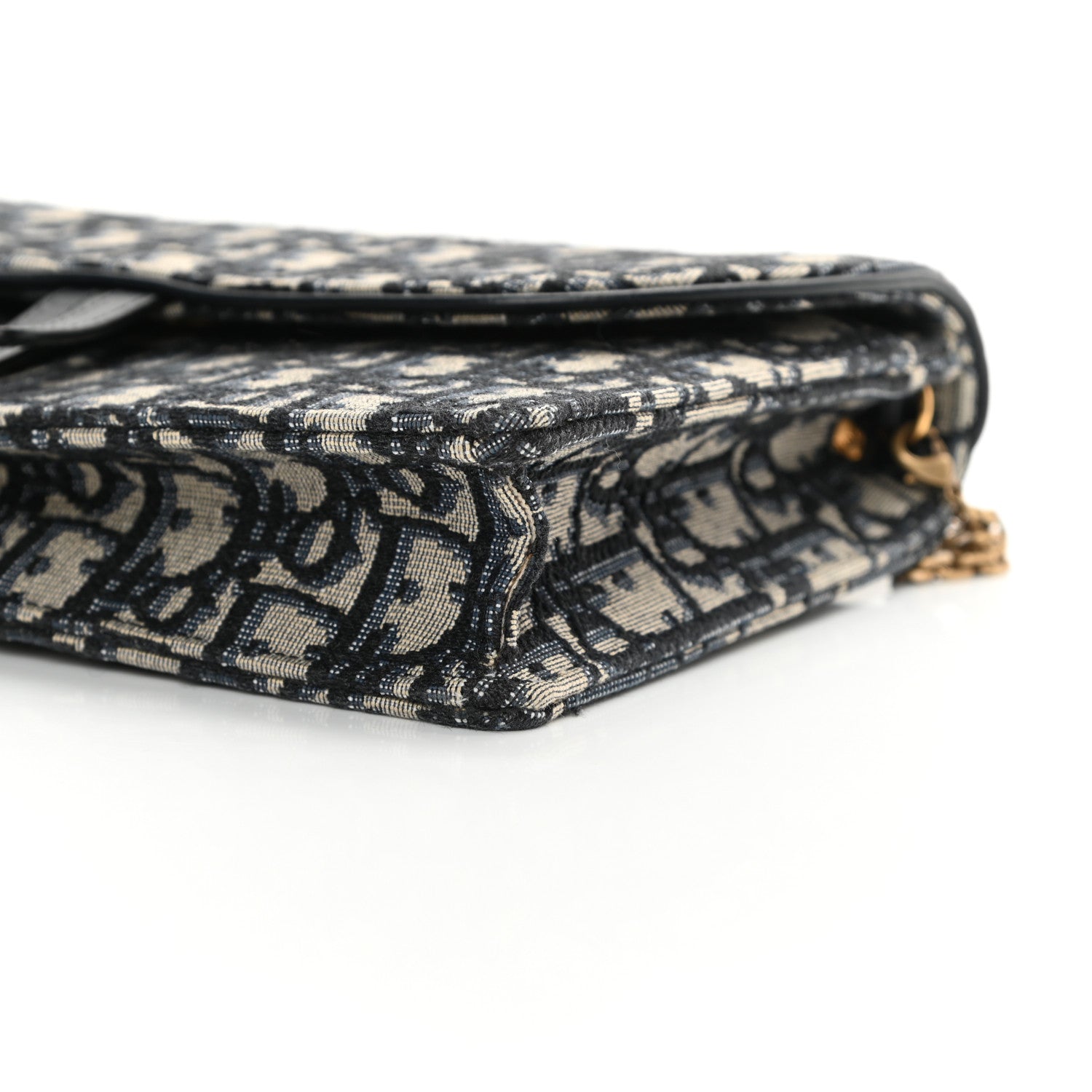 Christian Dior Oblique Saddle Chain Pouch Blue 10 of 11