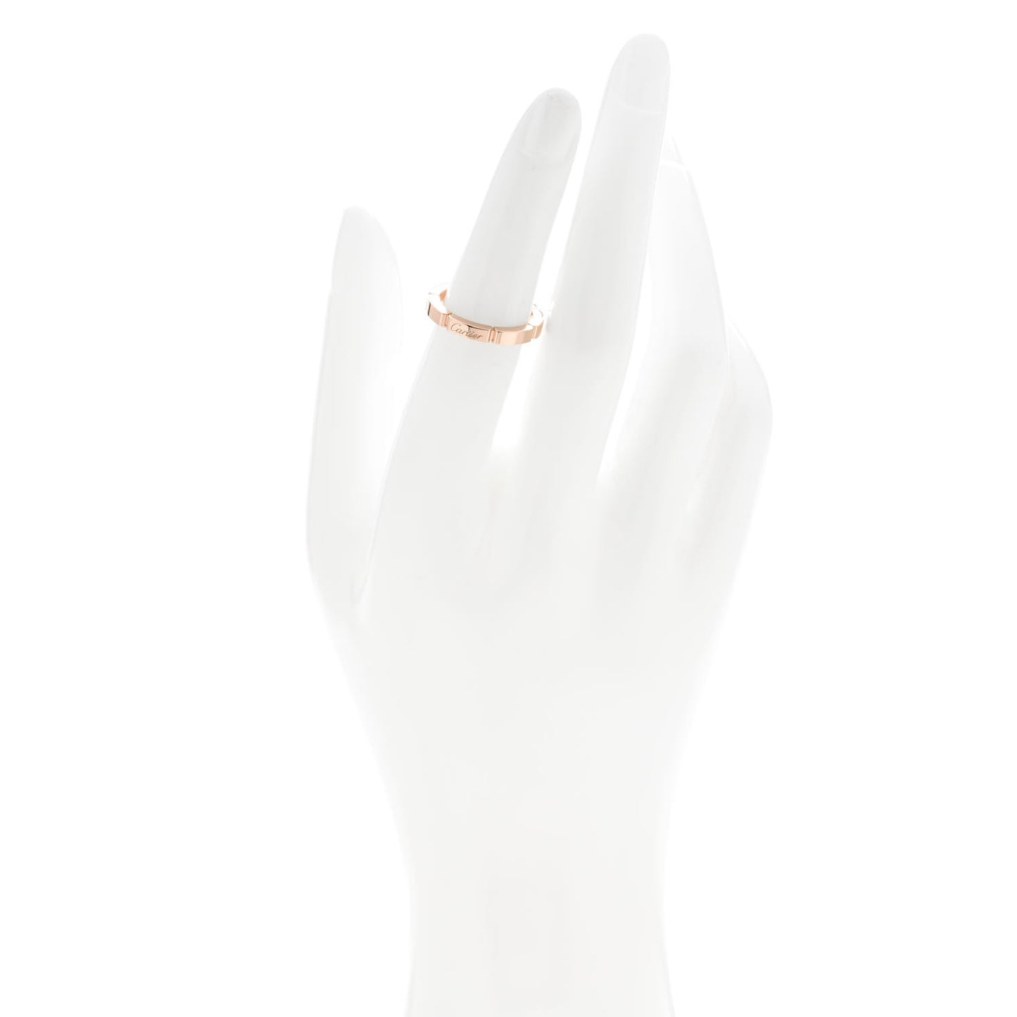 18K Pink Gold 2.5mm Maillon Panthere Wedding Band Ring 51 5.75