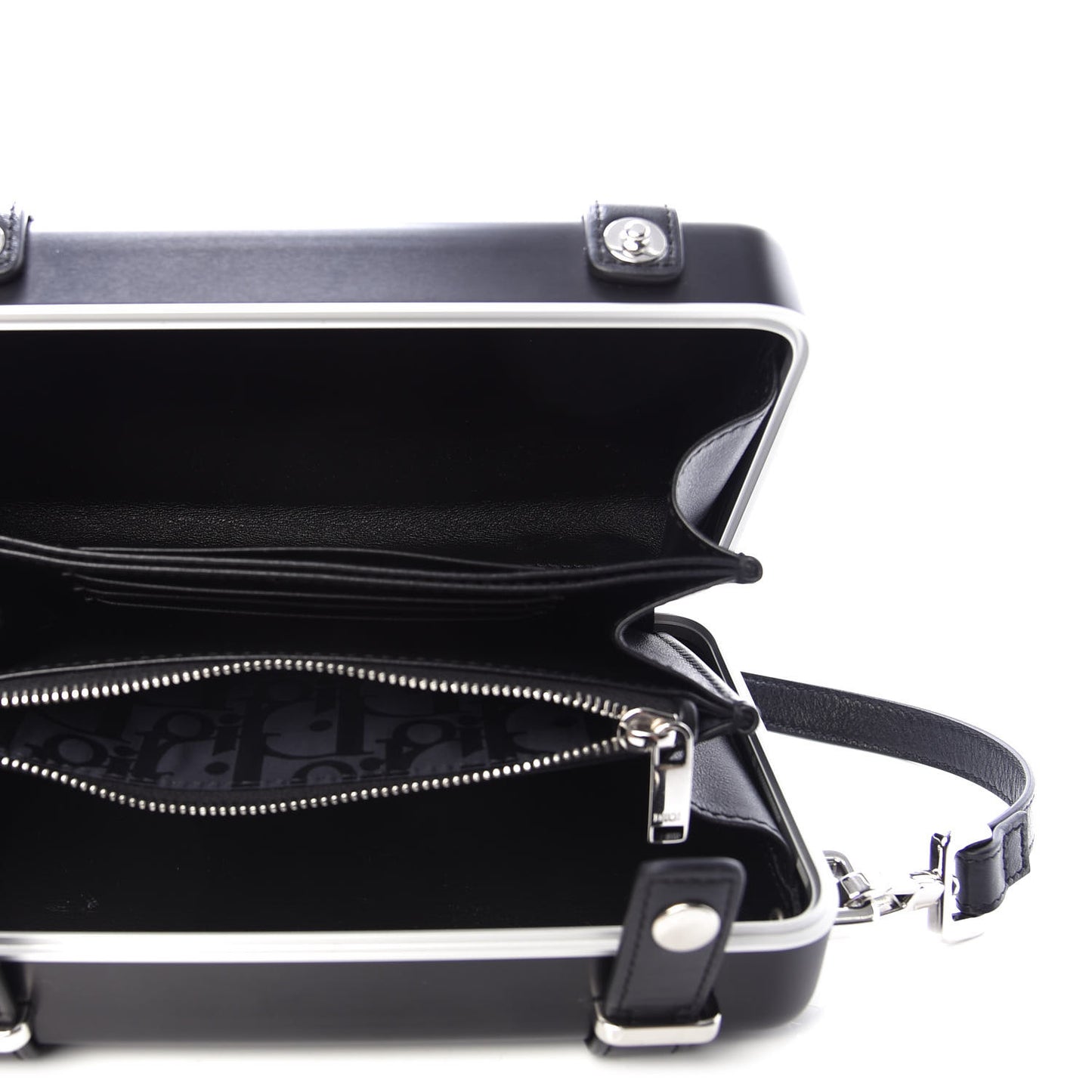 X RIMOWA Aluminum Personal Clutch On Strap Black