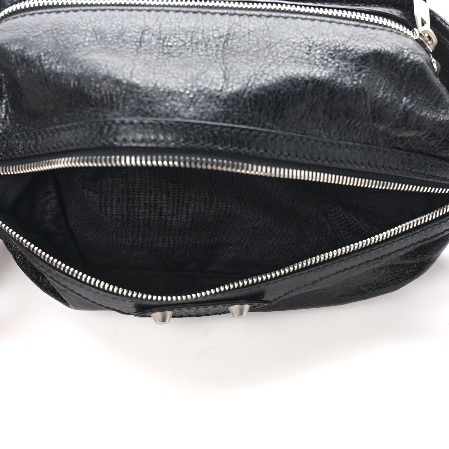 Lambskin Classic Hardware Neo Lift Hip Bag Black
