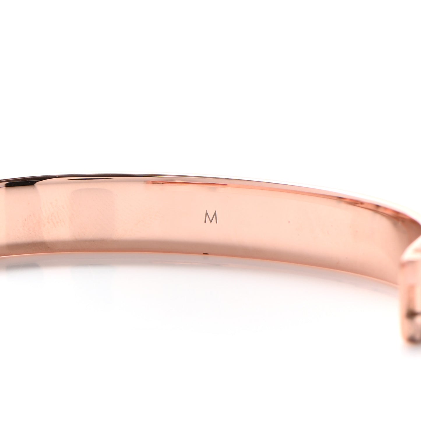 Brass Monogram Nanogram Cuff M Pink Gold