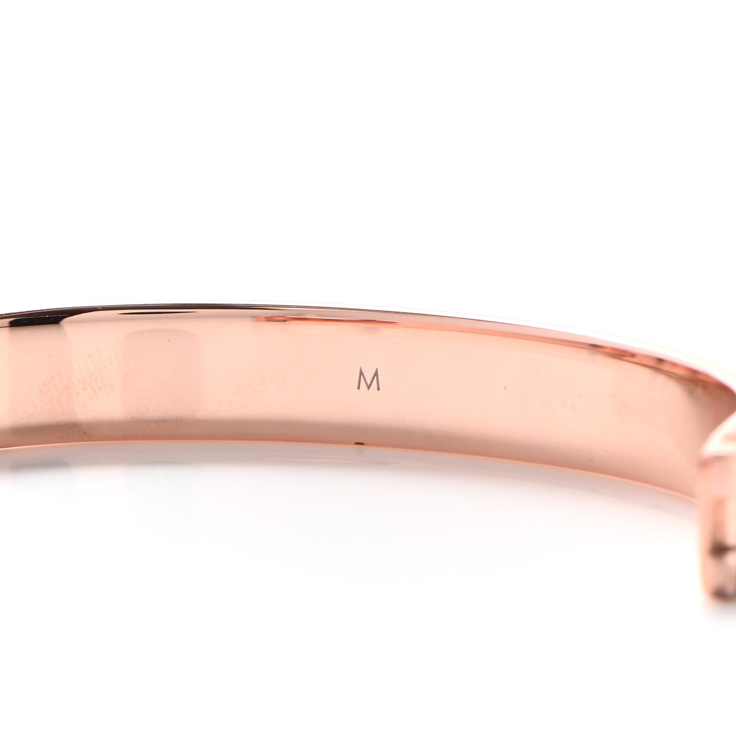 Louis Vuitton Brass Monogram Nanogram Cuff M Pink Gold 5 of 6