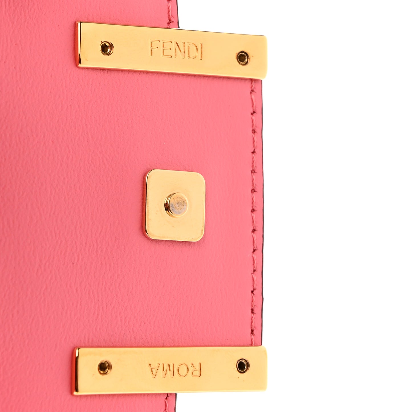 Nappa Matisse FF Embossed Nano Maxi Buckle Baguette Charm Pink Dalia