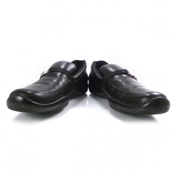 Leather Sport Loafers 37 Black