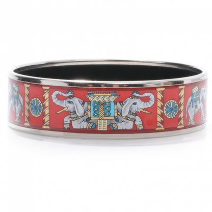Hermes Enamel Printed Elephant Torana Wide Bracelet 65 1 of 5
