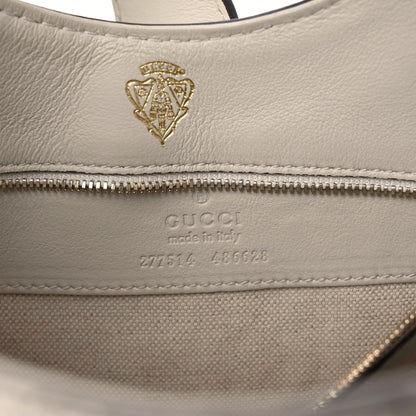 Gucci Calfskin Medium Stirrup Top Handle Bag White 6 of 20