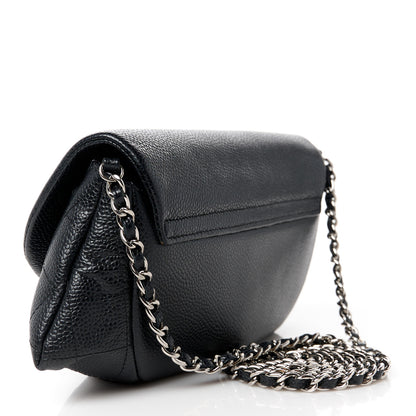 Chanel Caviar Half Moon Wallet On Chain WOC Black 3 of 11