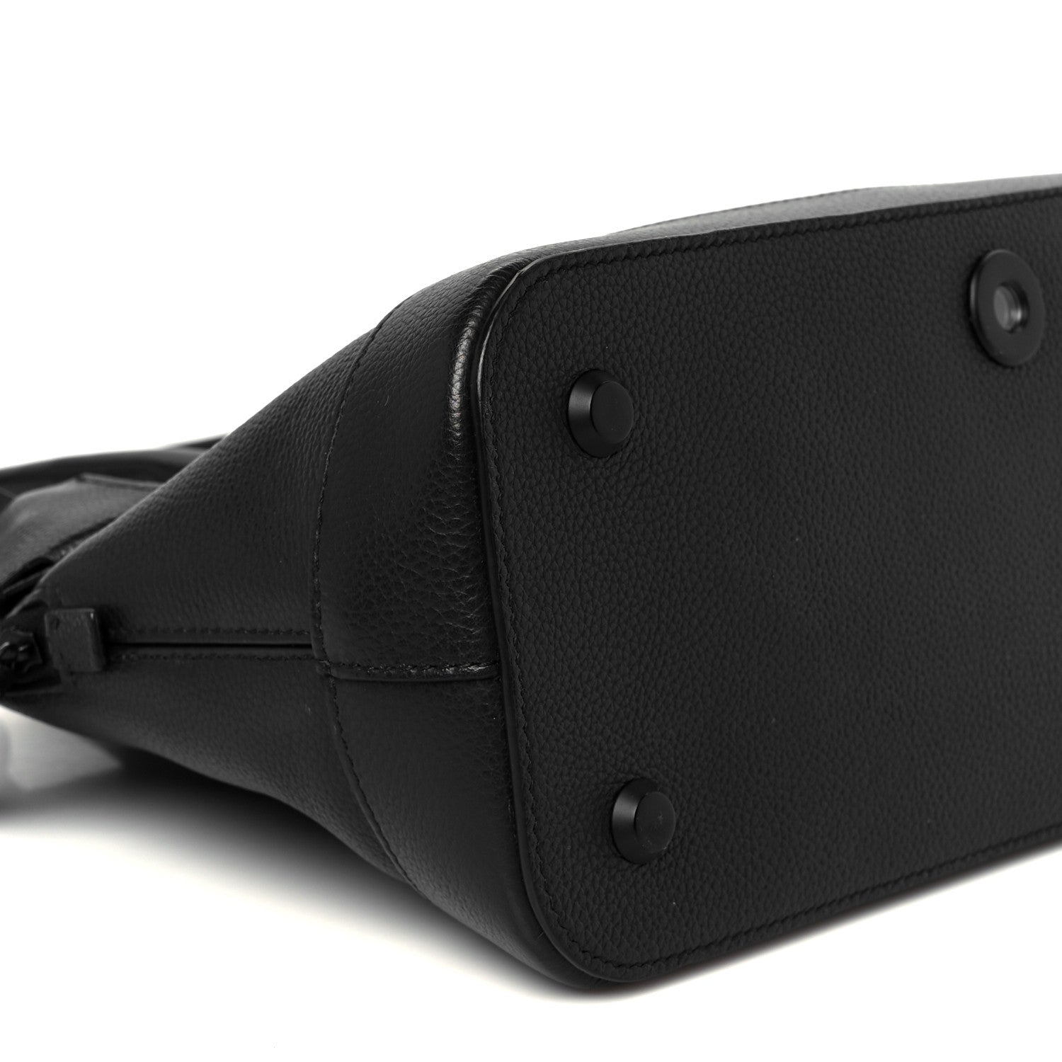 Balenciaga Calfskin LED Logo Projector Top Handle Bag Black 10 of 14