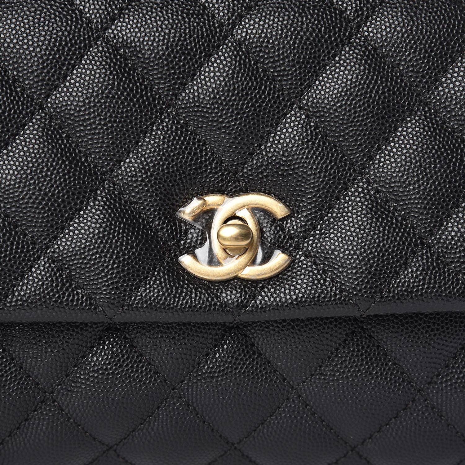 Chanel Caviar Lizard Quilted Mini Coco Handle Flap Black 9 of 13