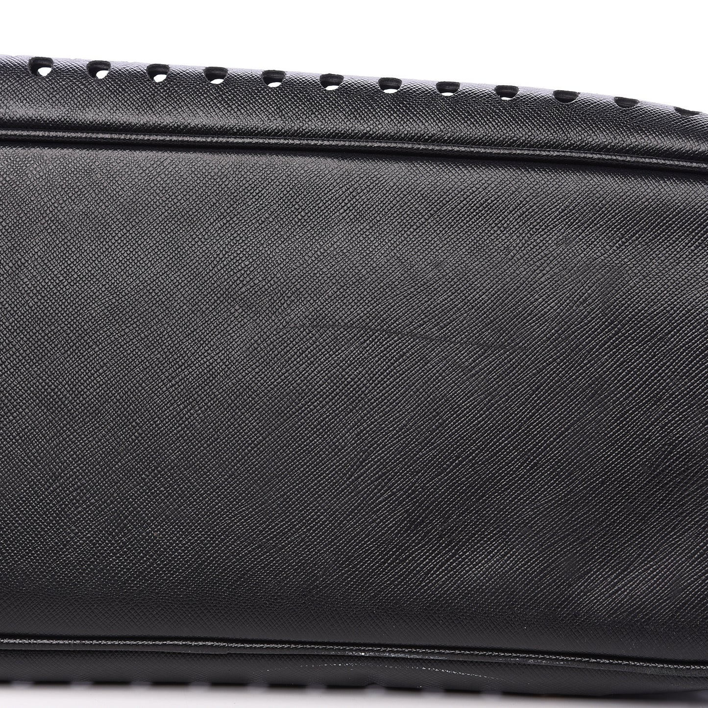 Saffiano Perforated Tote Black
