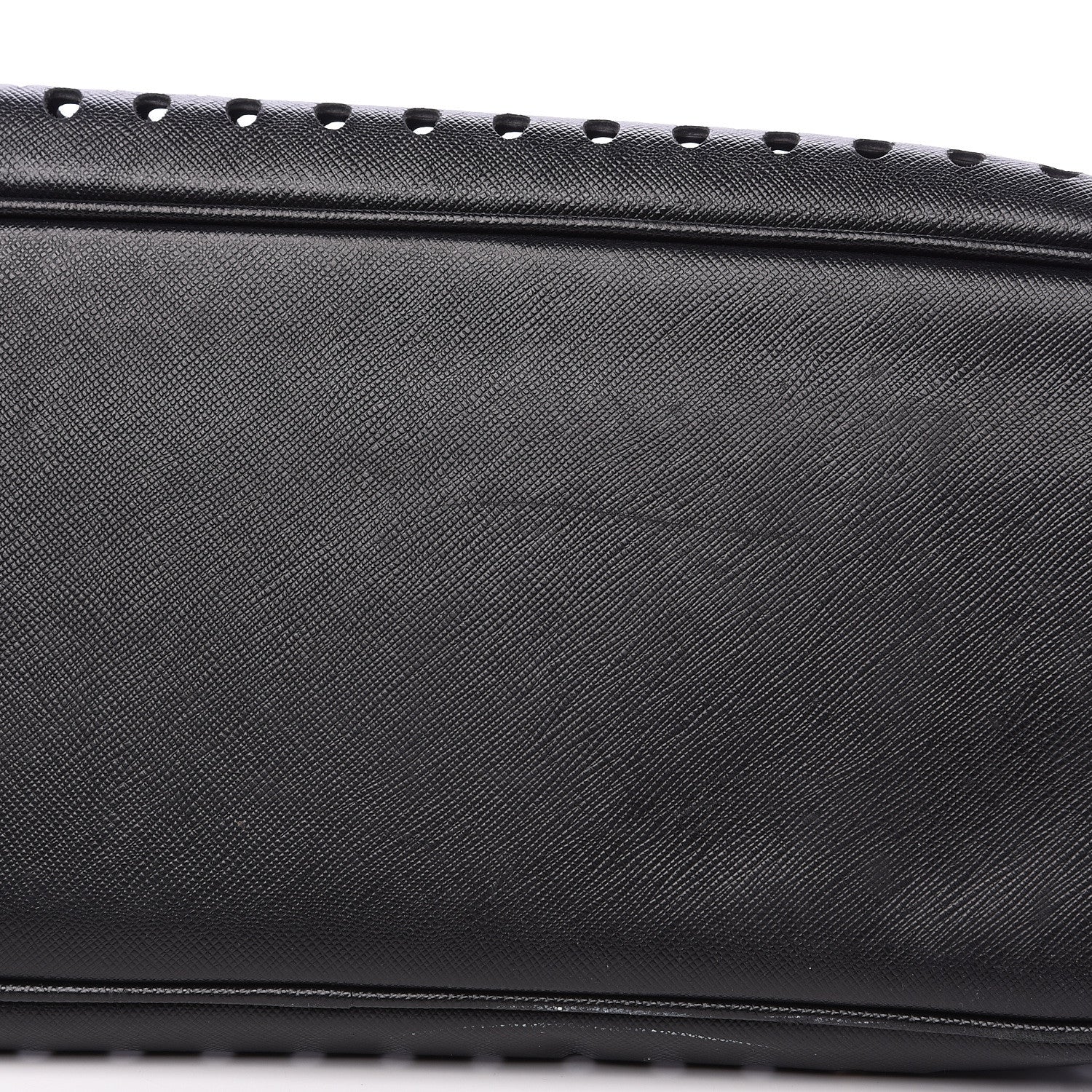 Prada Saffiano Perforated Tote Black 8 of 11