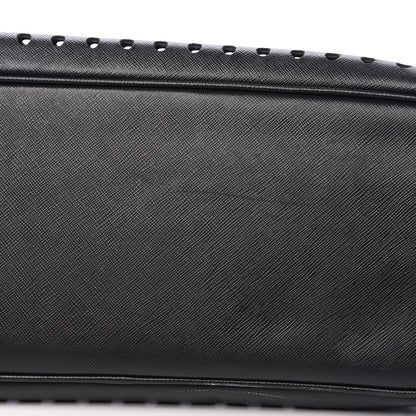 Prada Saffiano Perforated Tote Black 8 of 11