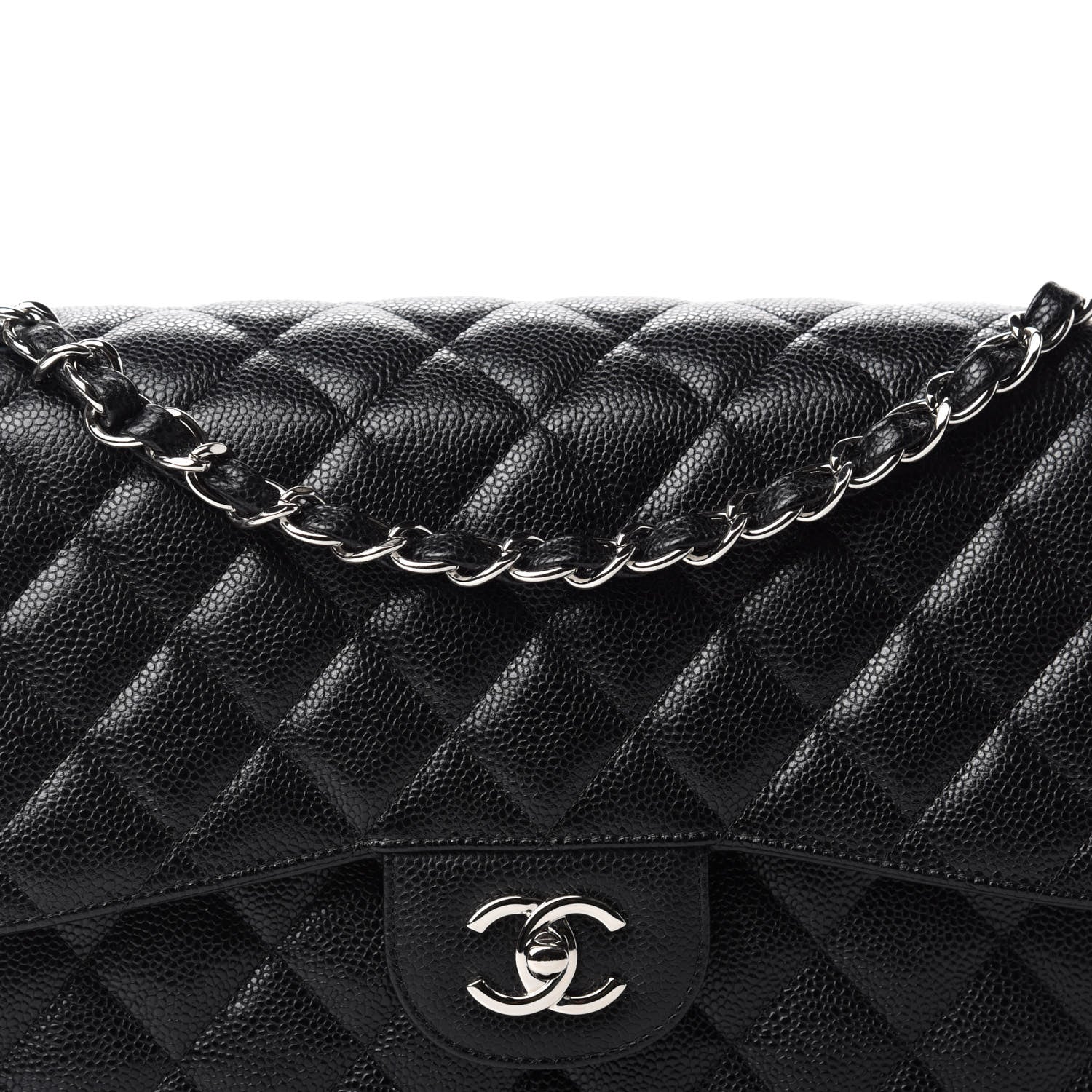 Chanel Caviar Quilted Jumbo Double Flap Black 10 of 11