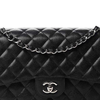 Chanel Caviar Quilted Jumbo Double Flap Black 10 of 11