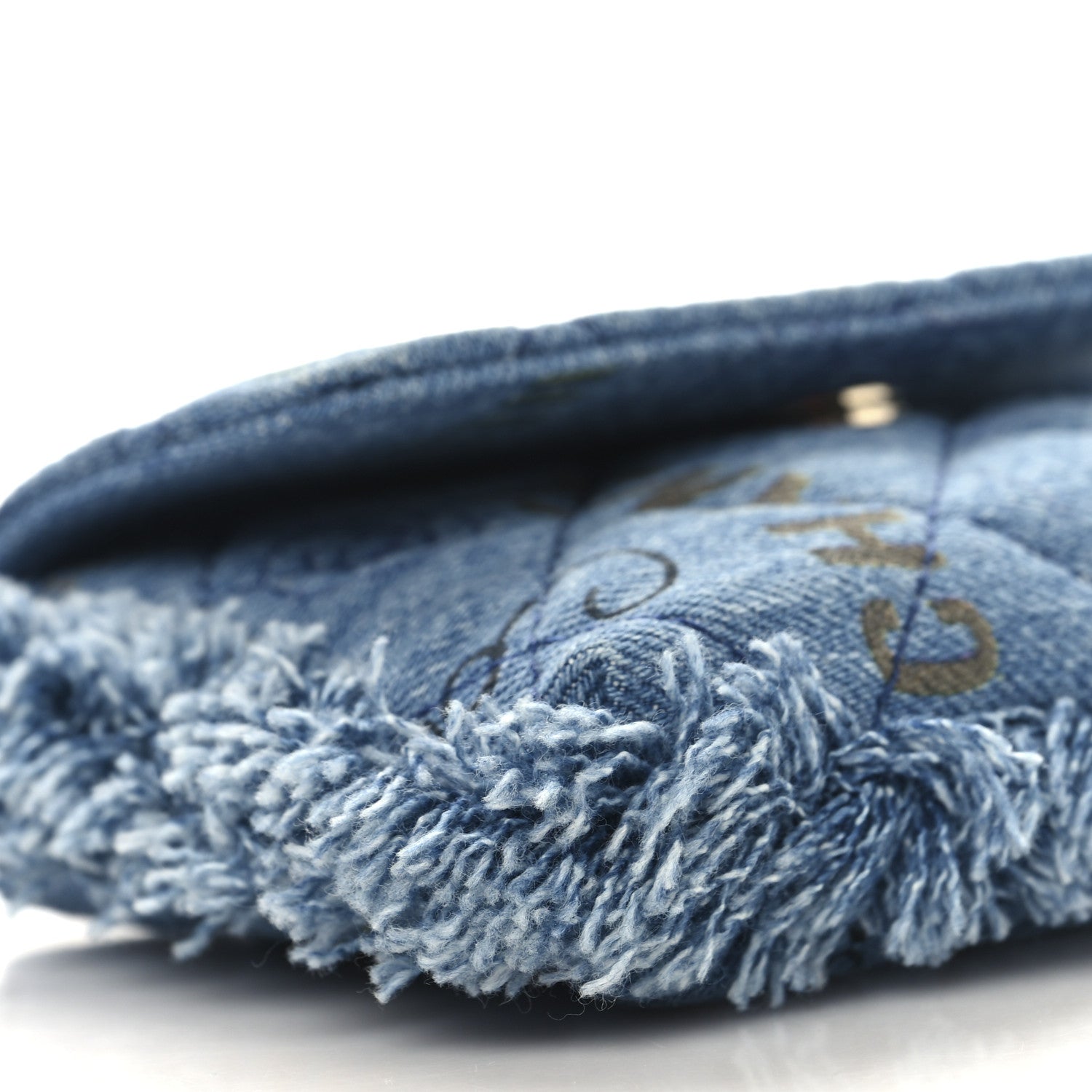 Chanel Denim Quilted Denim Mood Clutch With Chain Blue Multicolor 9 of 11