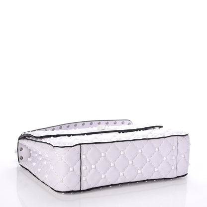 Valentino Garavani Lambskin Medium Free Rockstud Spike Shoulder Bag Optic White 4 of 6