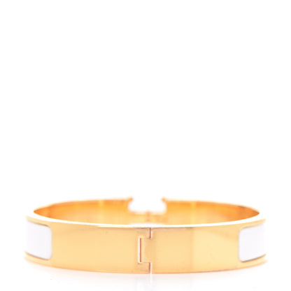 Hermes Enamel Narrow Clic Clac H Bracelet GM White 3 of 6