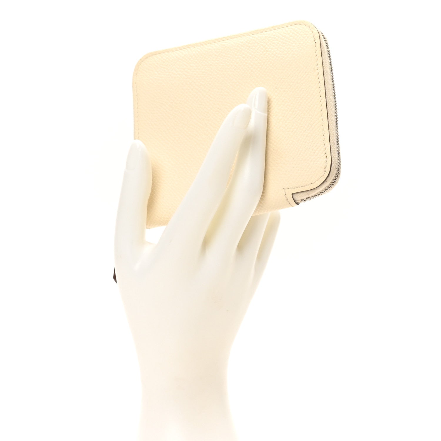 Hermes Epsom Silk'In Compact Wallet Nata 2 of 8