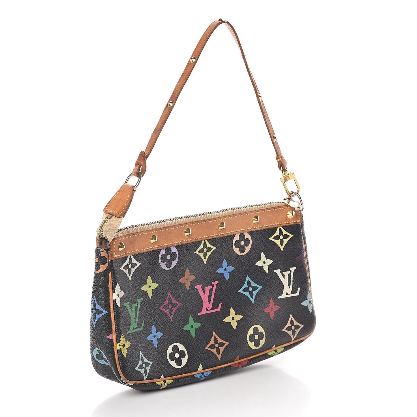 Monogram Multicolor Pochette Accessories Black