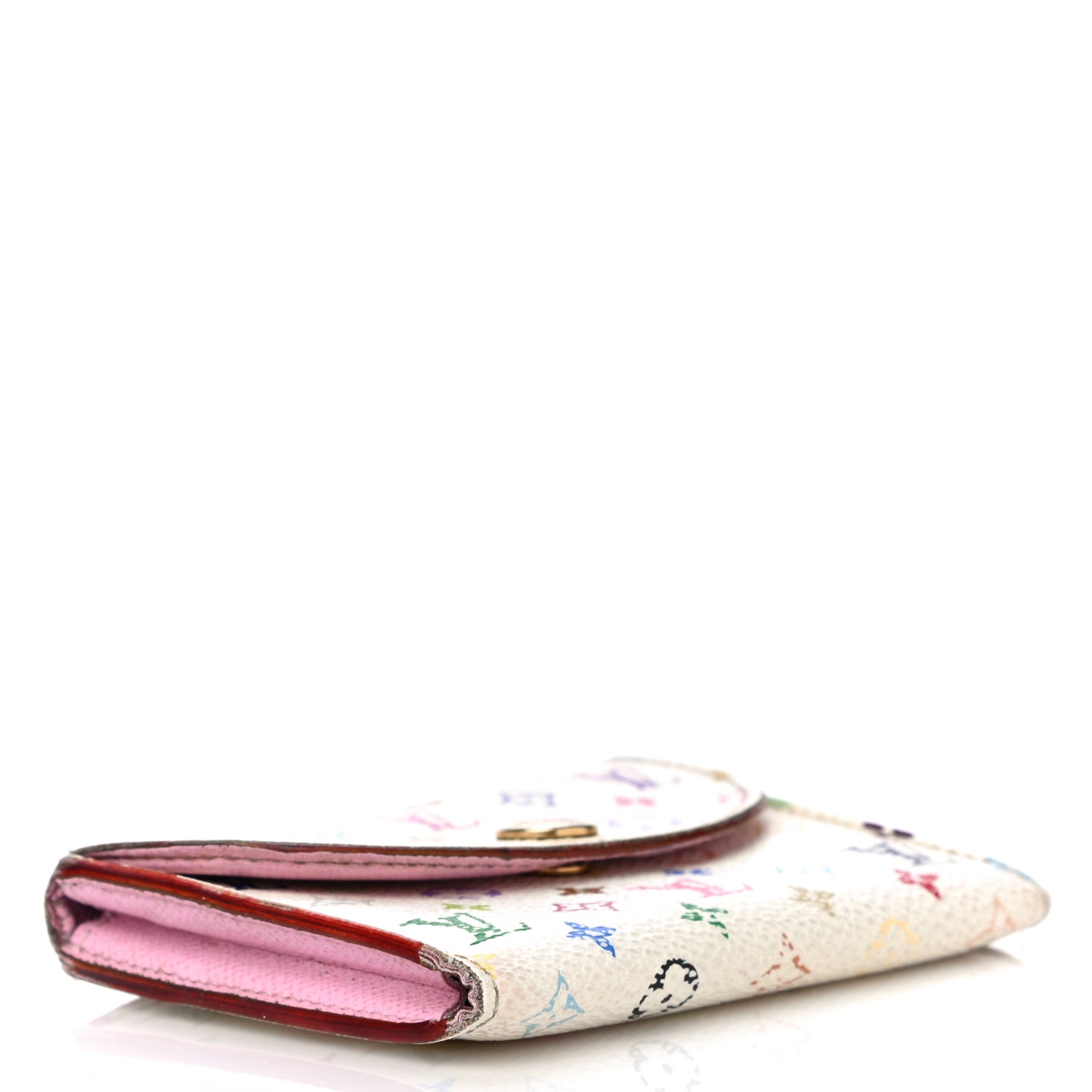 Louis Vuitton Monogram Multicolor Business Card Holder White Litchi 4 of 27
