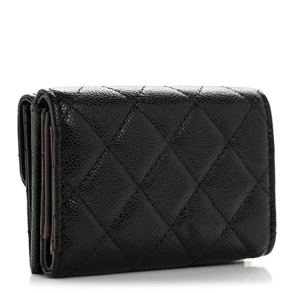 Chanel Caviar Quilted Double Flap Wallet Black 3 of 11