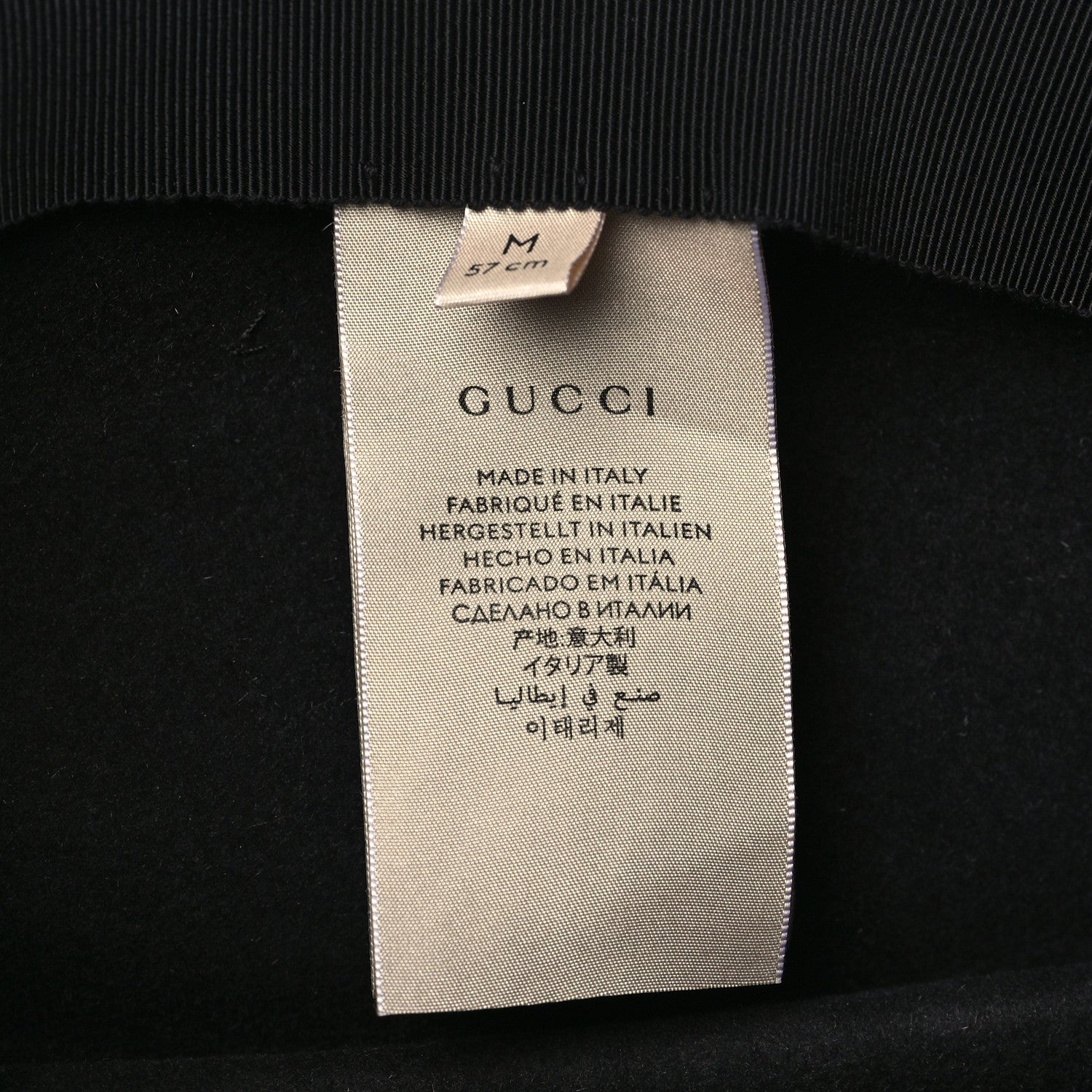 Gucci Felt Wide Brim Hat M Black 7 of 9