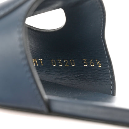 Christian Dior Calfskin D-Club Mule Sandal 36.5 Dark Denim 6 of 8