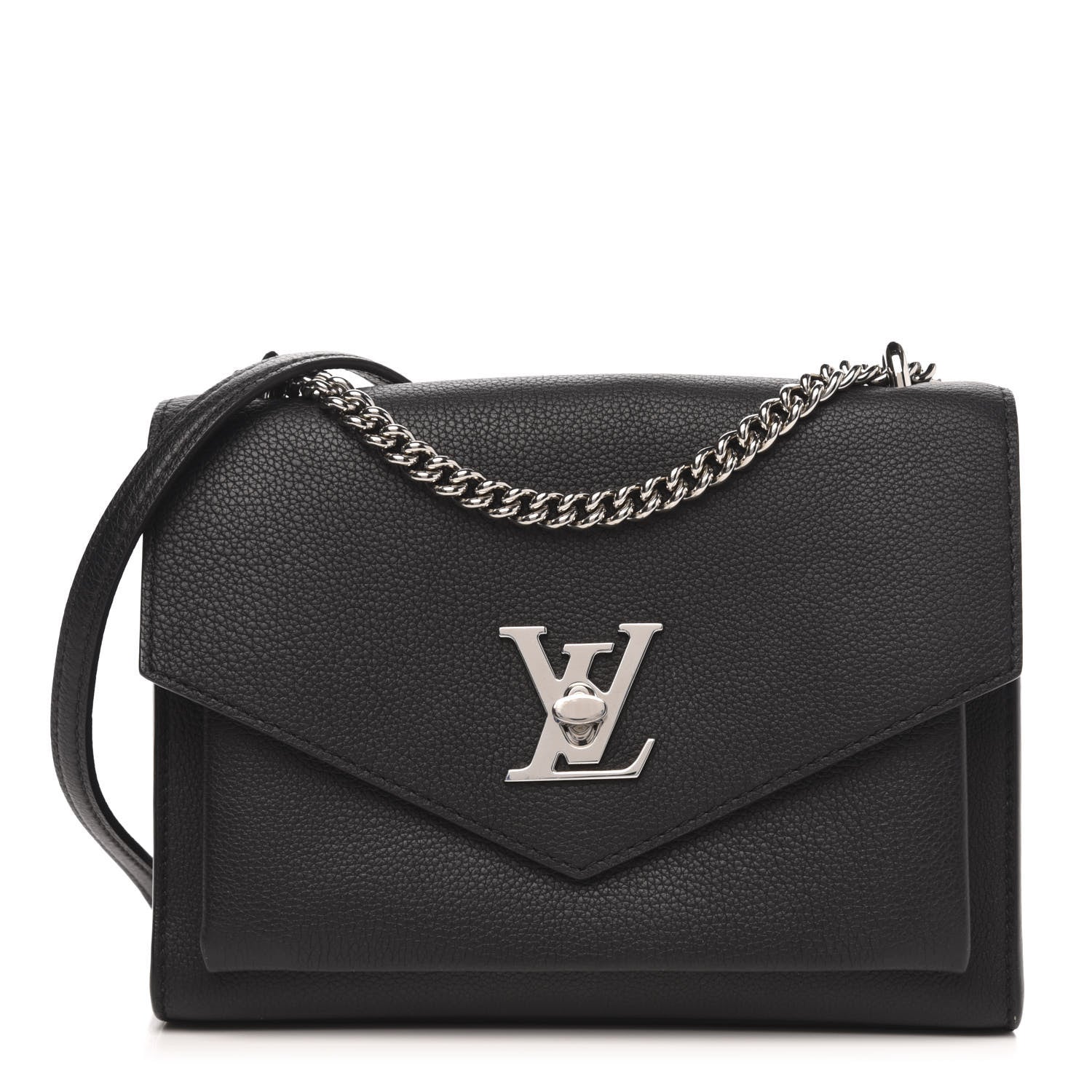 Louis Vuitton Soft Calfskin My Lockme Chain Bag BB Black 1 of 11