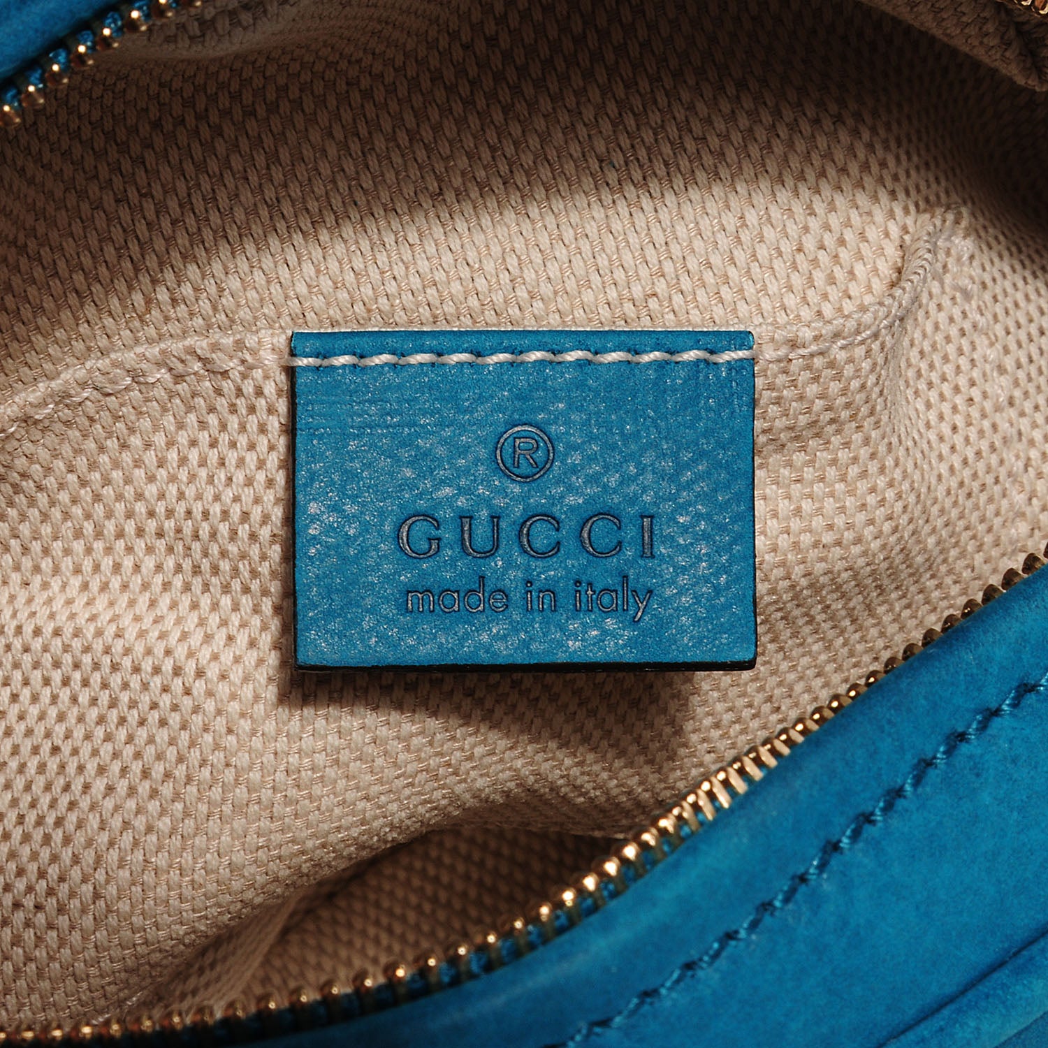 Gucci Vitello Range Mini Soho Chain Bag Deep Cobalt 6 of 9
