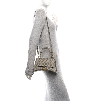 Balenciaga X GUCCI GG Supreme Monogram Small Hourglass Top Handle Bag Beige Ebony 2 of 10