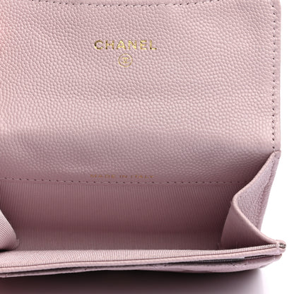 Chanel Caviar Quilted Flap Card Holder Wallet Light Pink 5 of 8