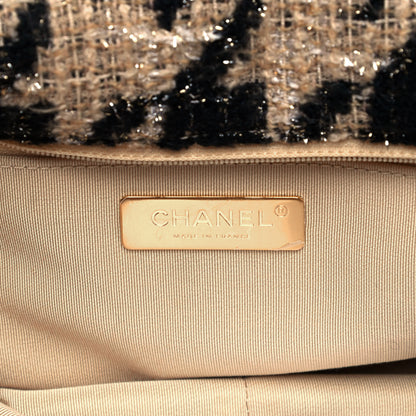 Chanel Tweed Large Chanel 19 Flap Beige Black 7 of 8