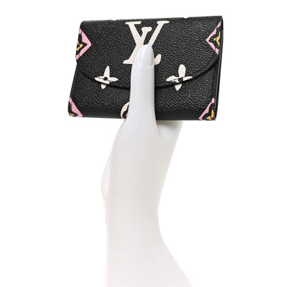 Louis Vuitton Monogram Giant Wild At Heart Rosalie Coin Purse Black 2 of 7