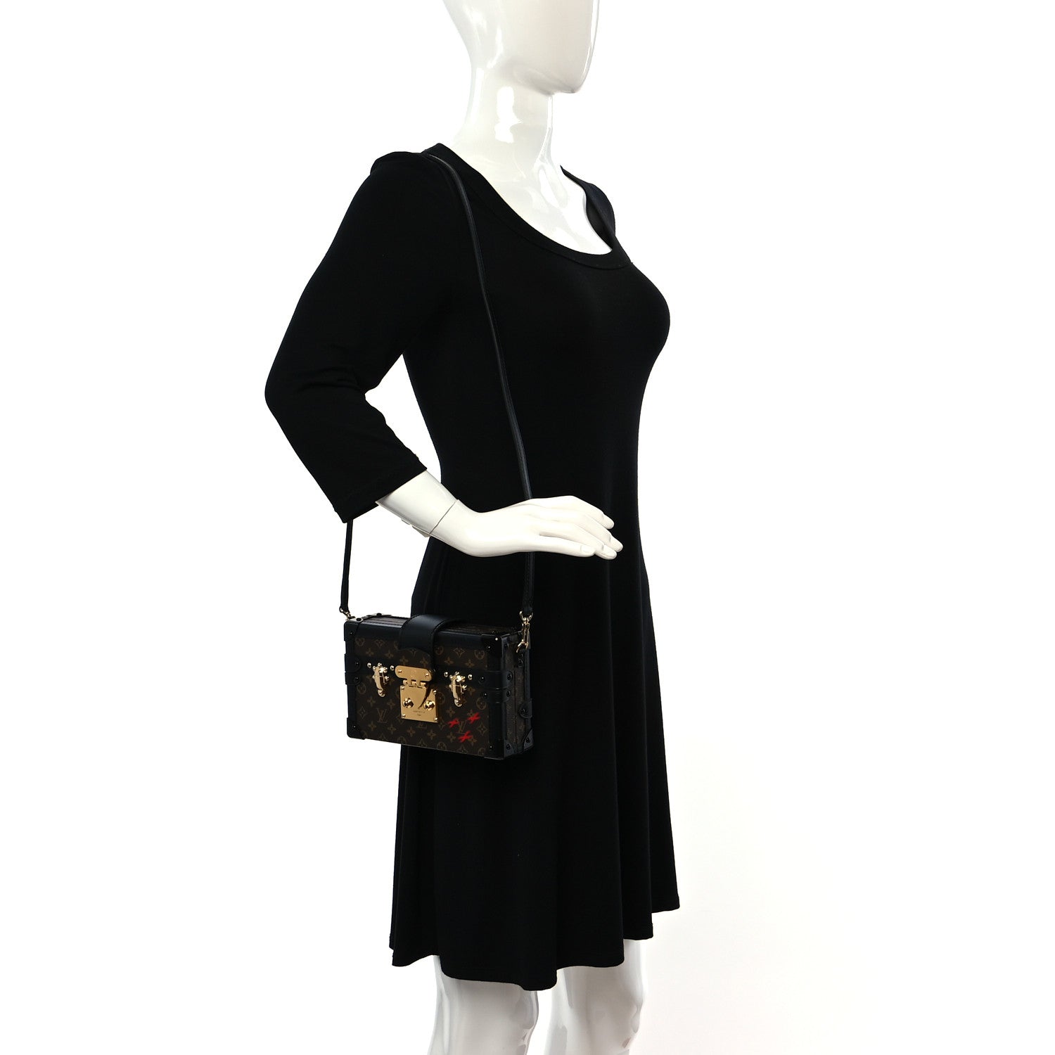 Louis Vuitton Monogram Petite Malle Black 2 of 8