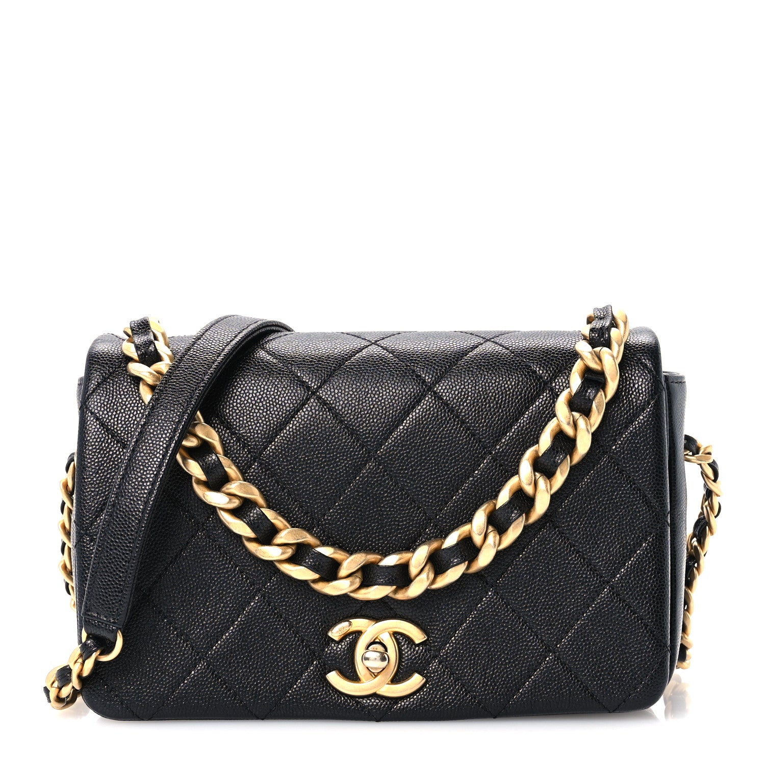 Chanel Caviar Quilted Small Fashion Therapy Flap Bag Black 1 of 11