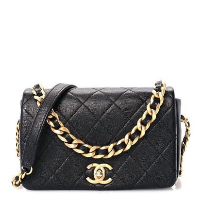 Chanel Caviar Quilted Small Fashion Therapy Flap Bag Black 1 of 11
