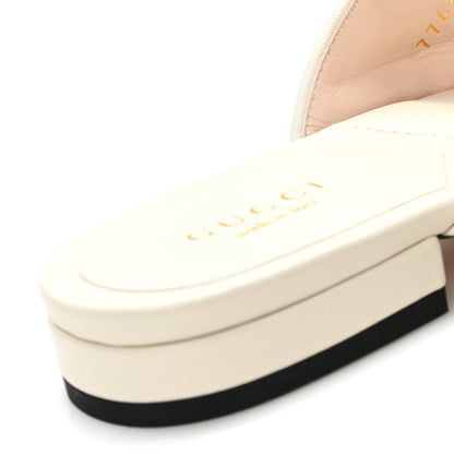 Gucci Nappa Charlotte Double G Marmont Thong Sandals 38 Mystic White 9 of 10