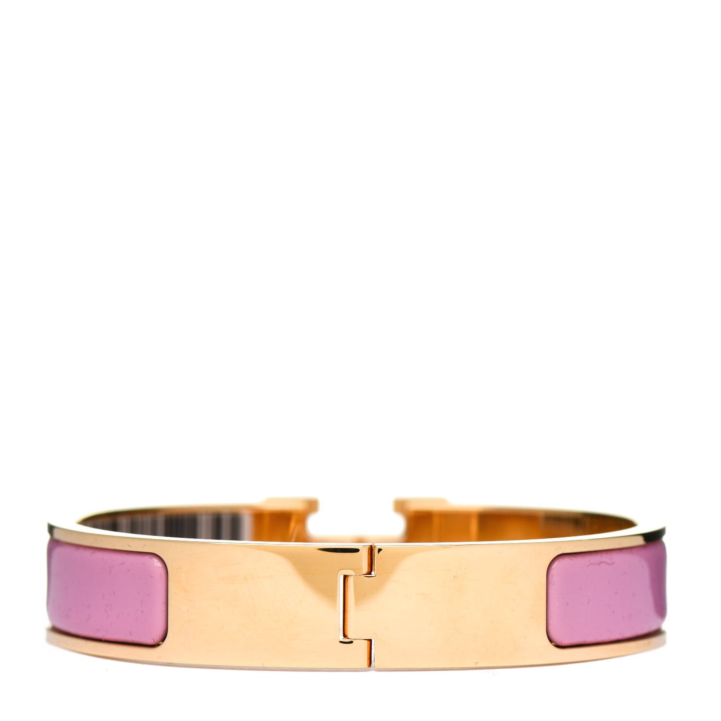 Enamel Narrow Clic Clac H Bracelet PM Rose Flamingo