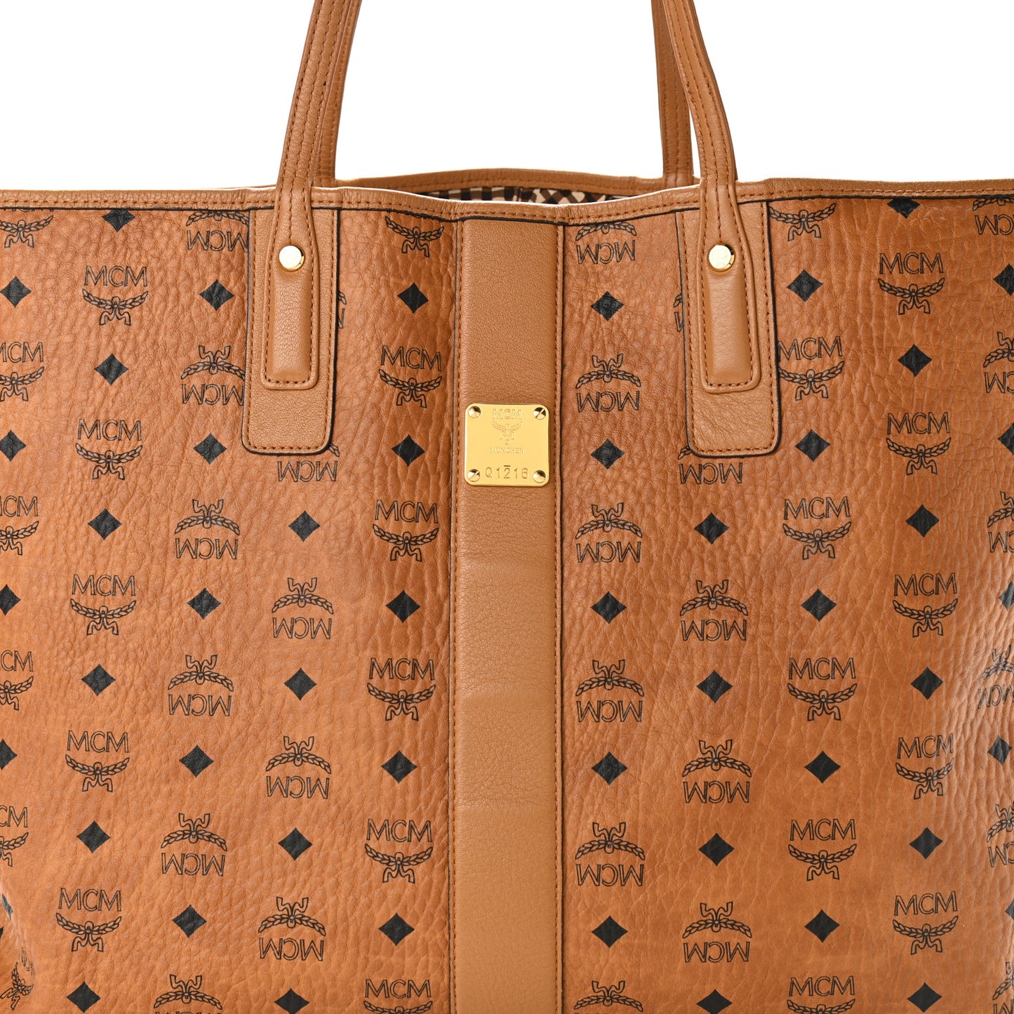 Visetos Large Liz Reversible Shopper Tote Cognac