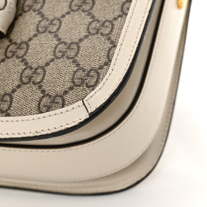 Gucci GG Supreme Monogram Horsebit 1955 Shoulder Bag Beige Mystic White 15 of 17