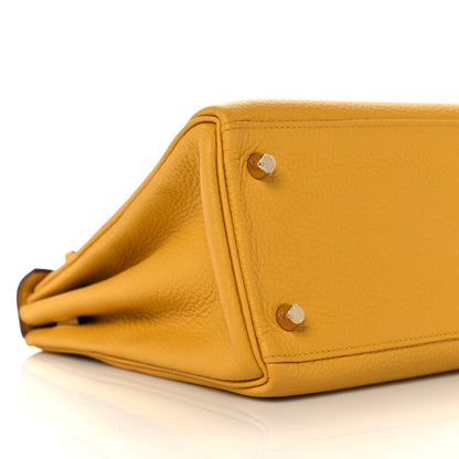 Hermes Taurillon Clemence Kelly Retourne 28 Jaune Ambre 7 of 42