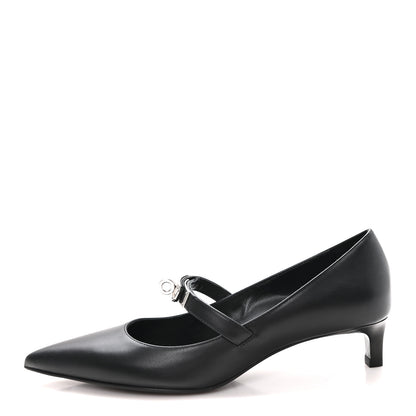 Hermes Calfskin Kiara 40 Pumps 35.5 Black 1 of 10