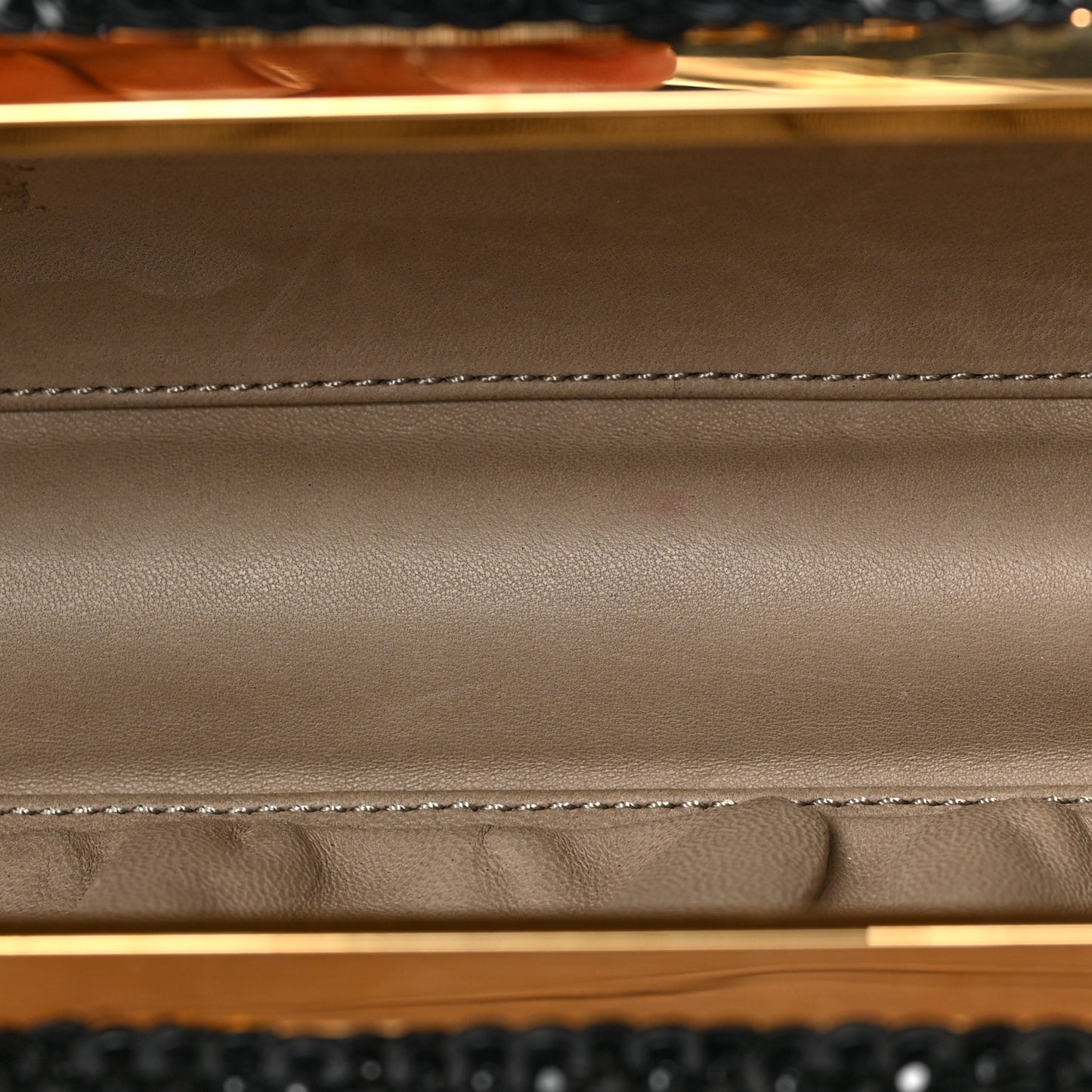 Sequin Ayers Minaudiere Tresor Clutch Black
