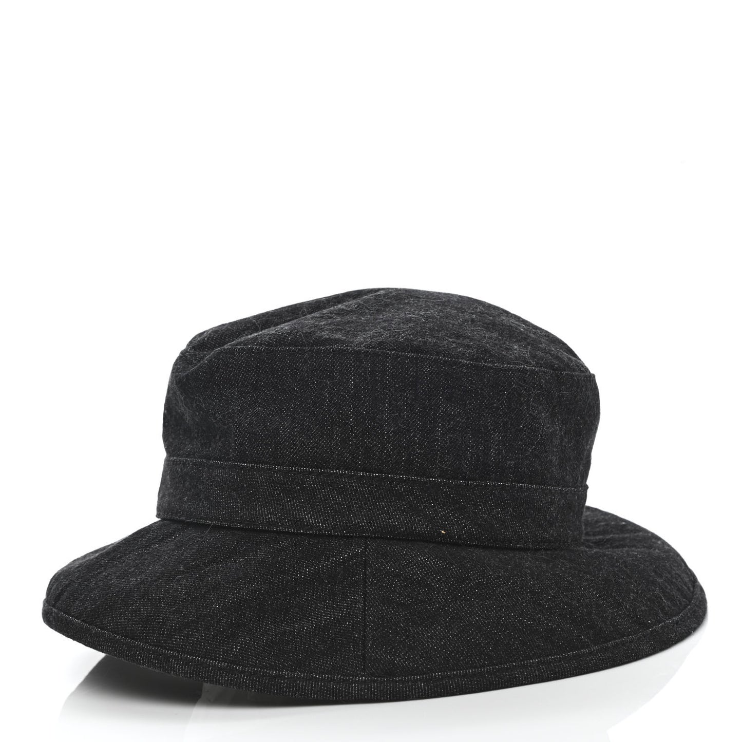 Denim Logo Bucket Hat L Black