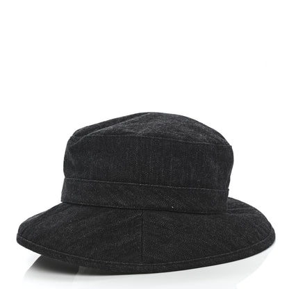 Chanel Denim Logo Bucket Hat L Black 5 of 11
