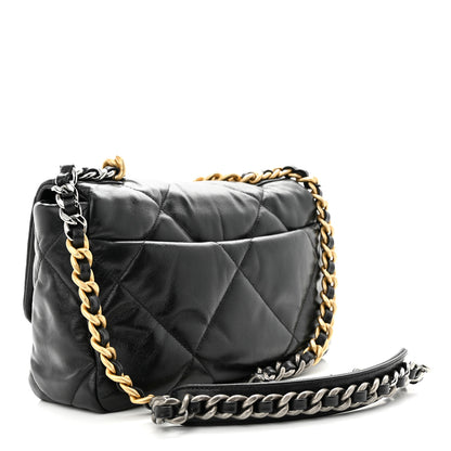 Chanel Goatskin Quilted Medium Chanel 19 Flap Black 3 of 10