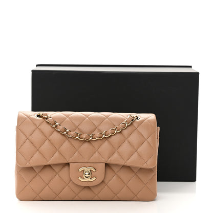 Chanel Caviar Quilted Small Double Flap Dark Beige 11 of 11