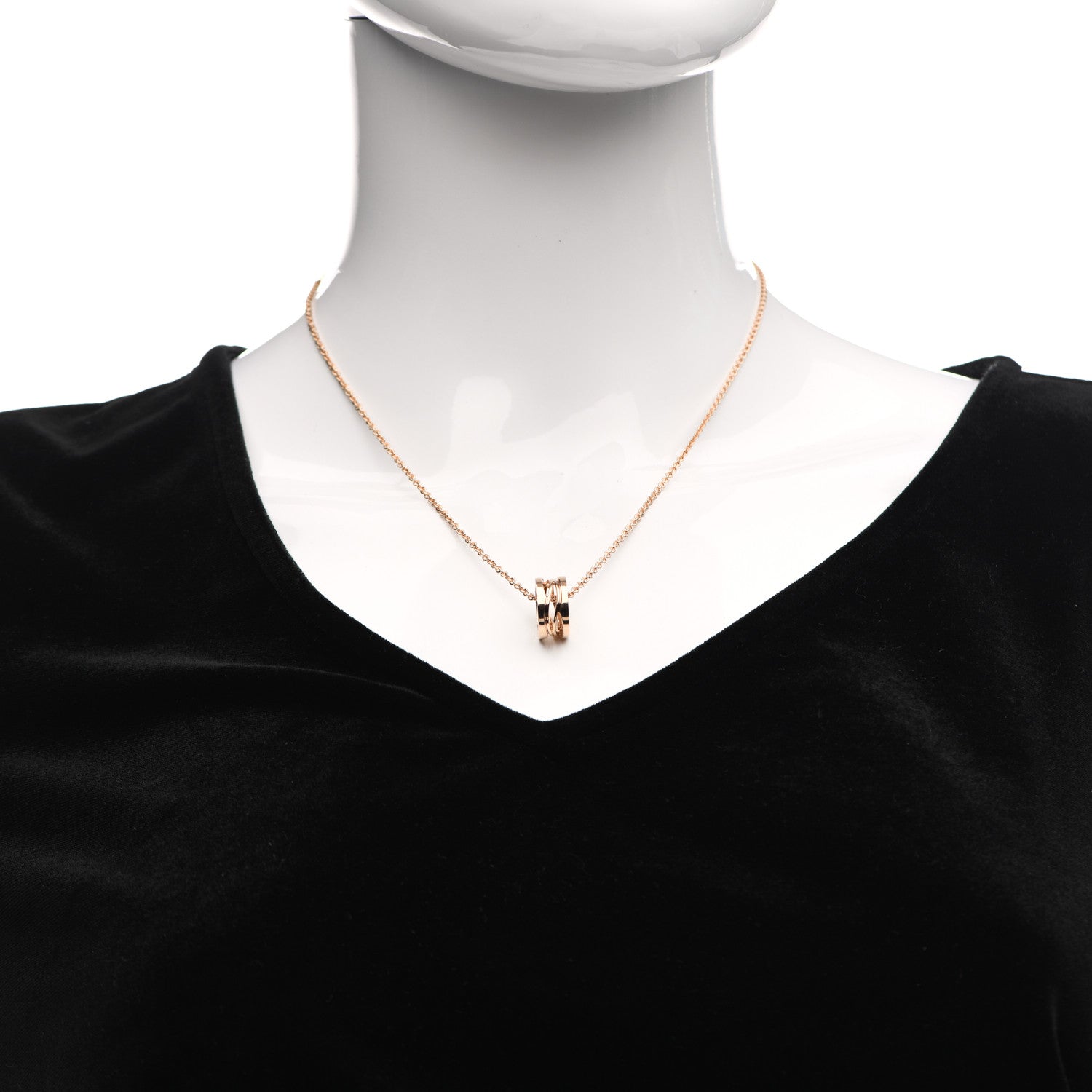 Bulgari 18K Rose Gold B.Zero1 Open Legends Pendant Necklace 2 of 7