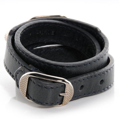 Balenciaga Agneau Giant 12 Silver Hardware Triple Tour Bracelet Small Anthracite 3 of 8