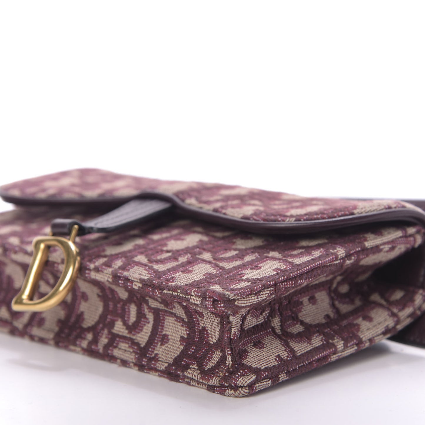 Oblique Saddle Belt Bag Bordeaux